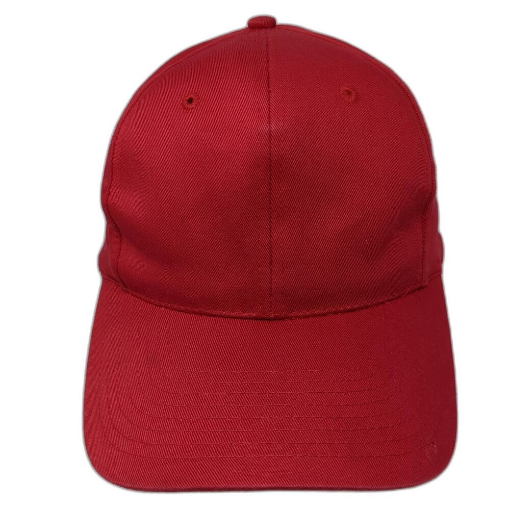 Basic Hat Snapback Hat Red One Size Solid Blank A… - image 1